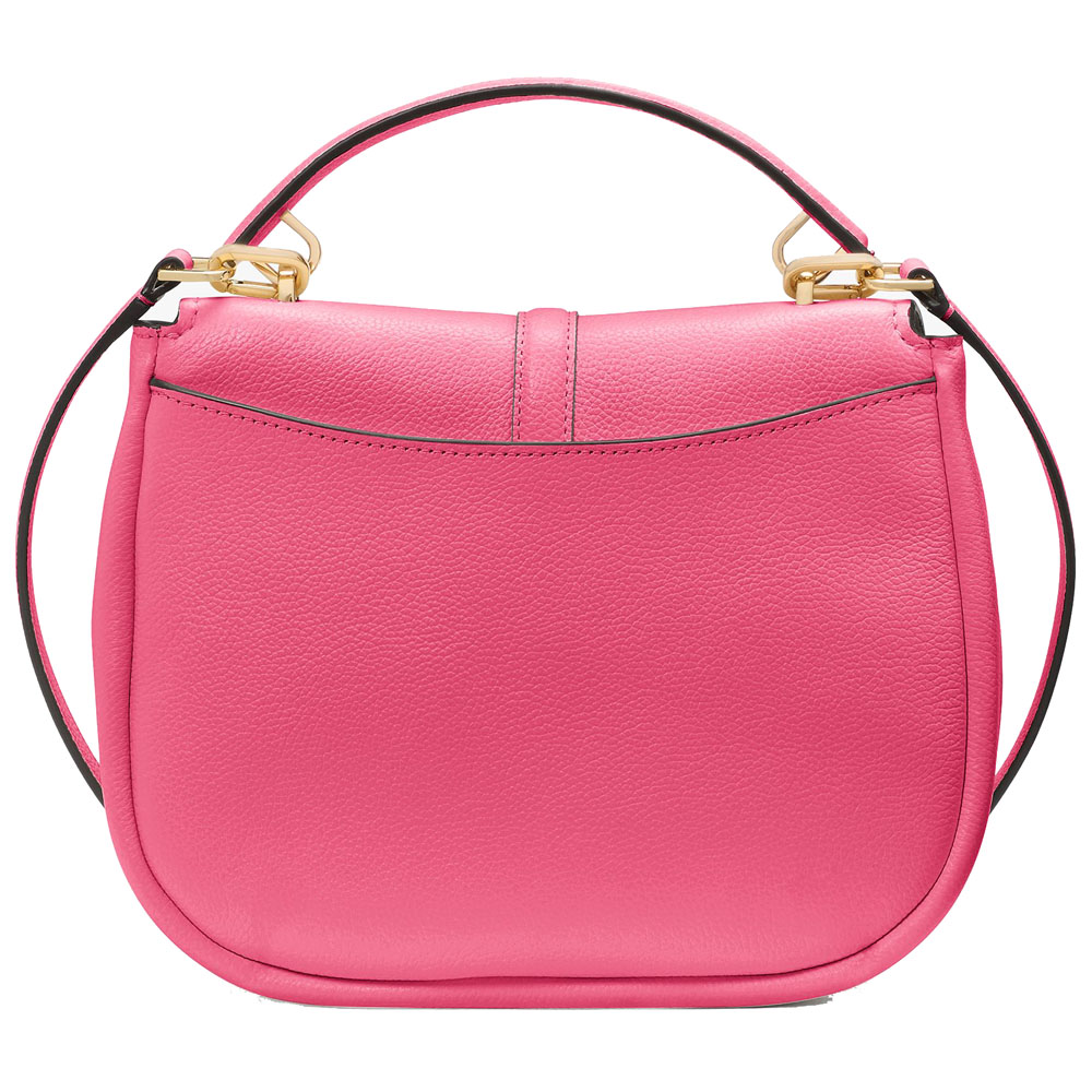 Kate Spade Kayla Pebbled Leather Saddle Bag Rose Oil # KL025