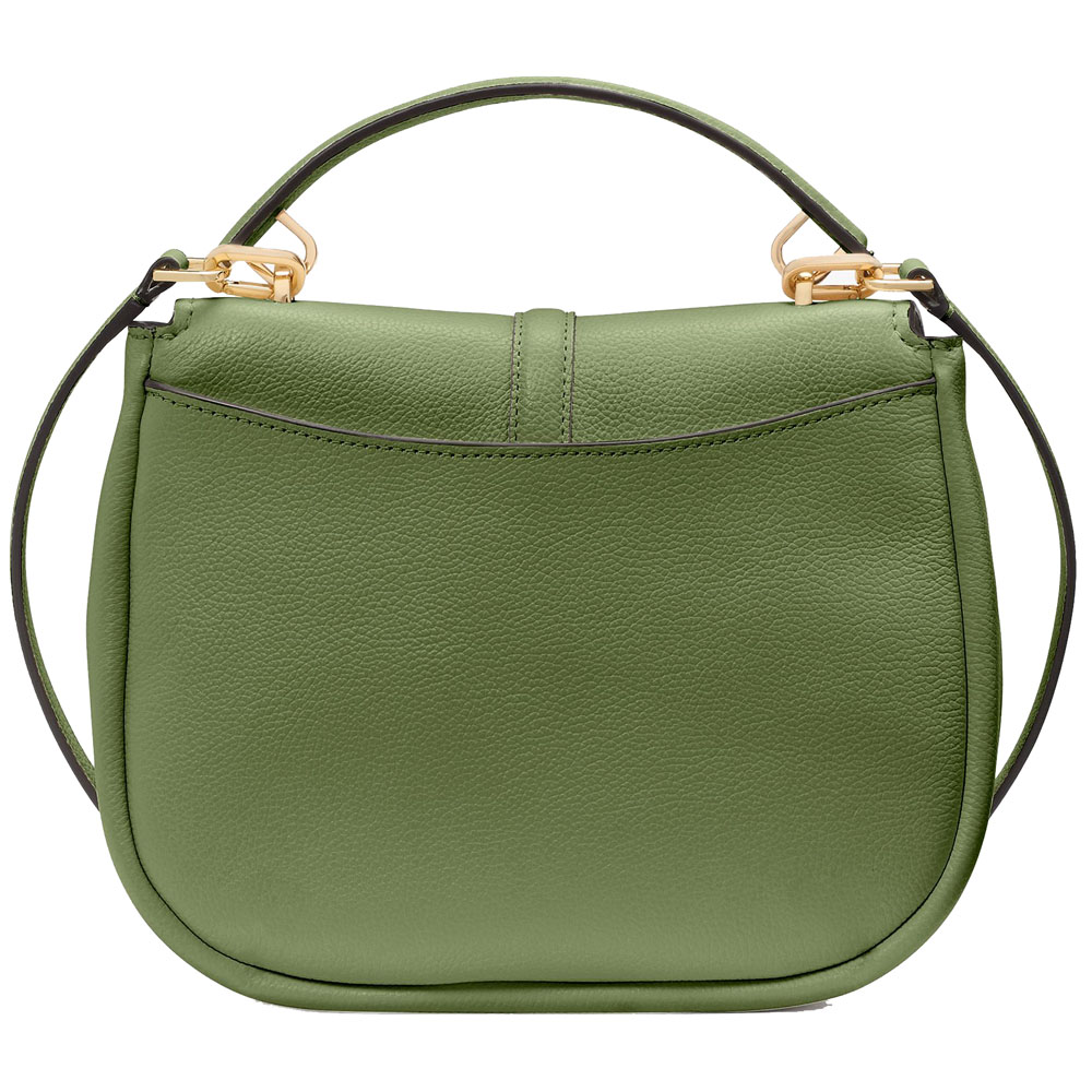 Kate Spade Kayla Pebbled Leather Saddle Bag Cedar Stand # KL025