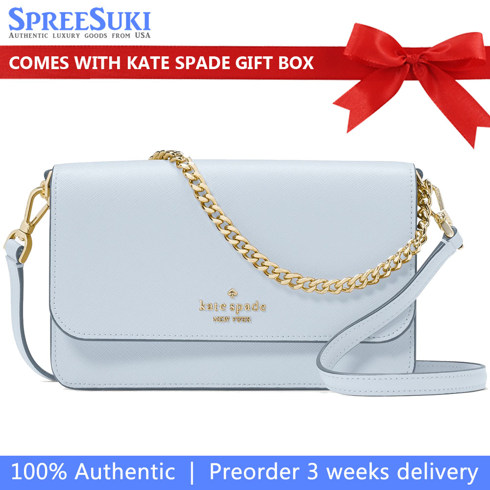 Kate Spade Madison Small Flap Crossbody Bag Sling Watercolor Blue # KC586