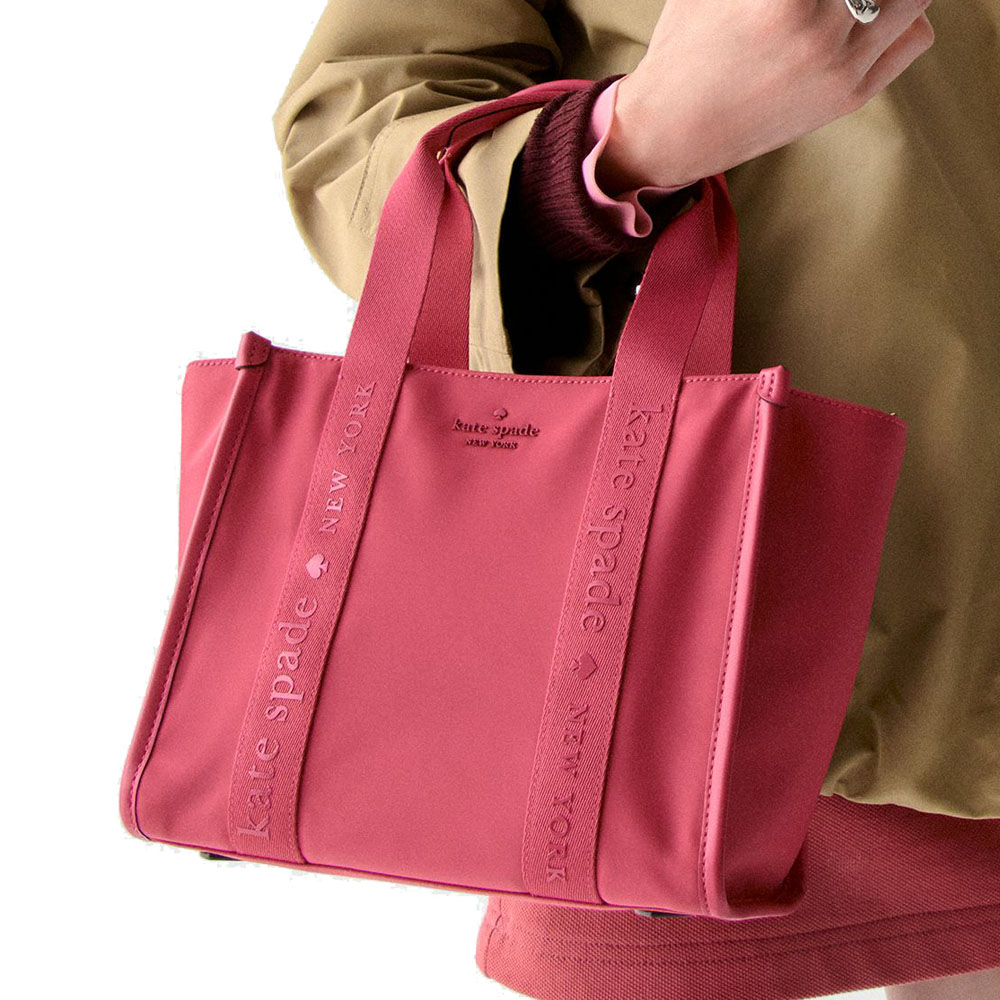 Kate Spade Kip Nylon Small Tote Rose Oil # KL926