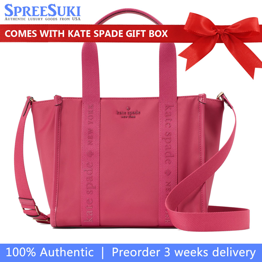 Kate Spade Kip Nylon Small Tote Rose Oil # KL926