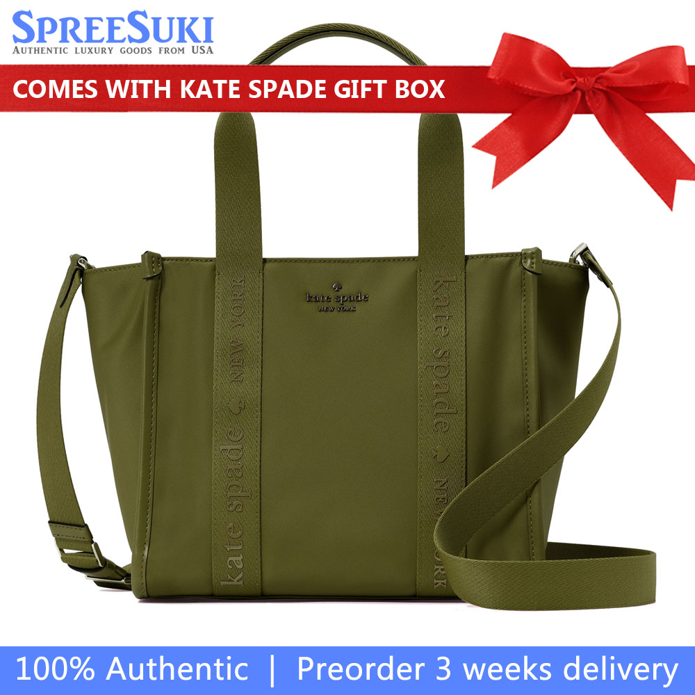 Kate Spade Kip Nylon Small Tote Enchanted Green # KL926
