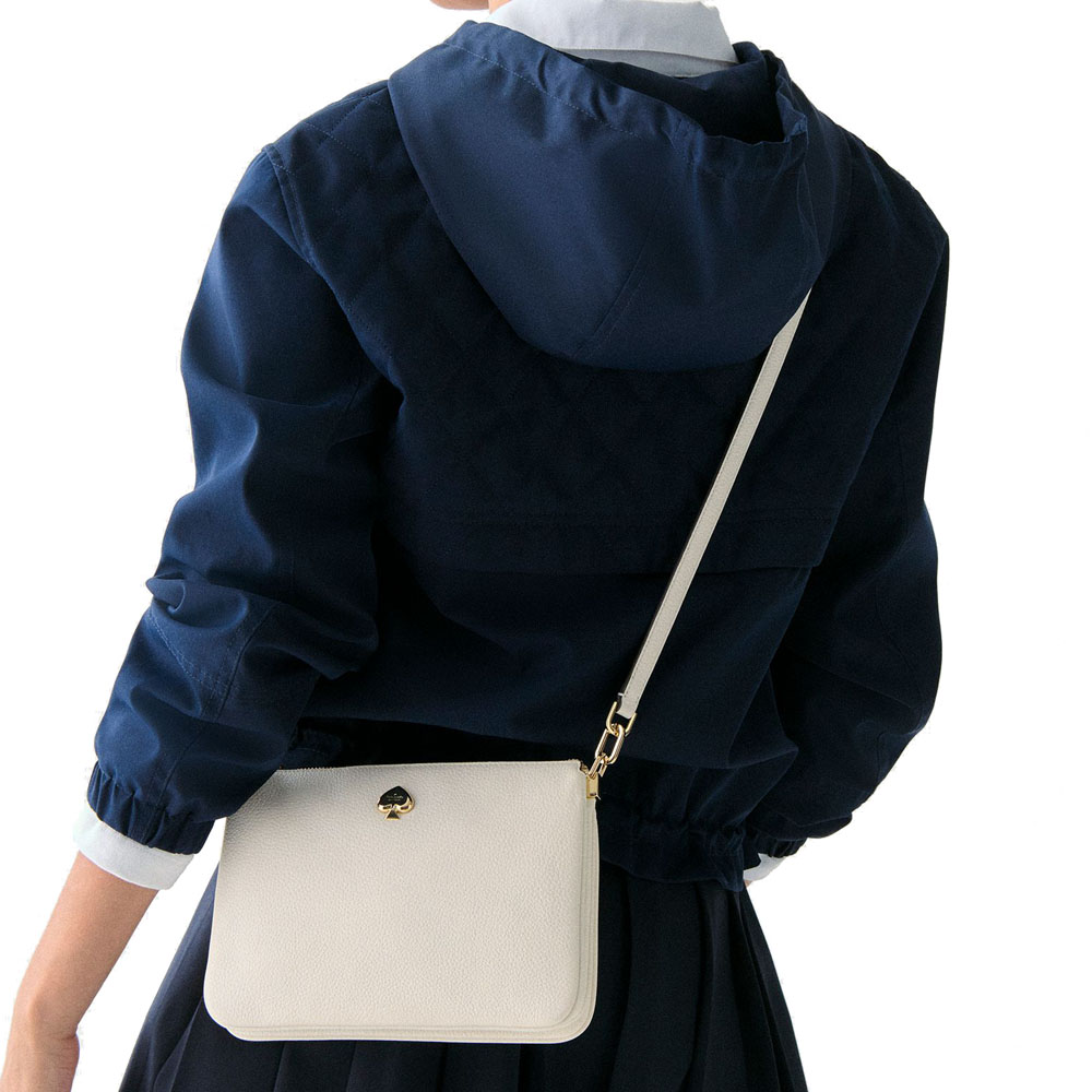 Kate Spade Kayla Small Triple Compartment Crossbody Meringue # KL806