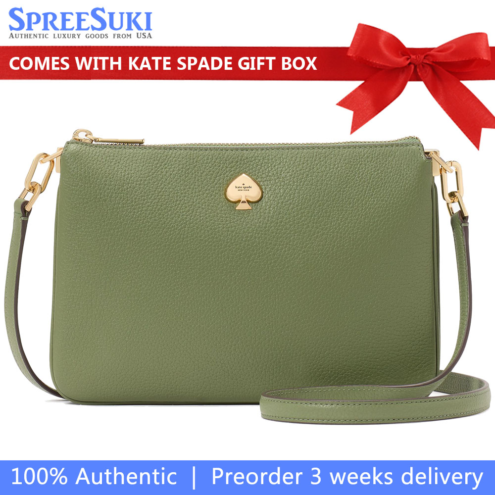 Kate Spade Kayla Small Triple Compartment Crossbody Cedar Stand # KL806