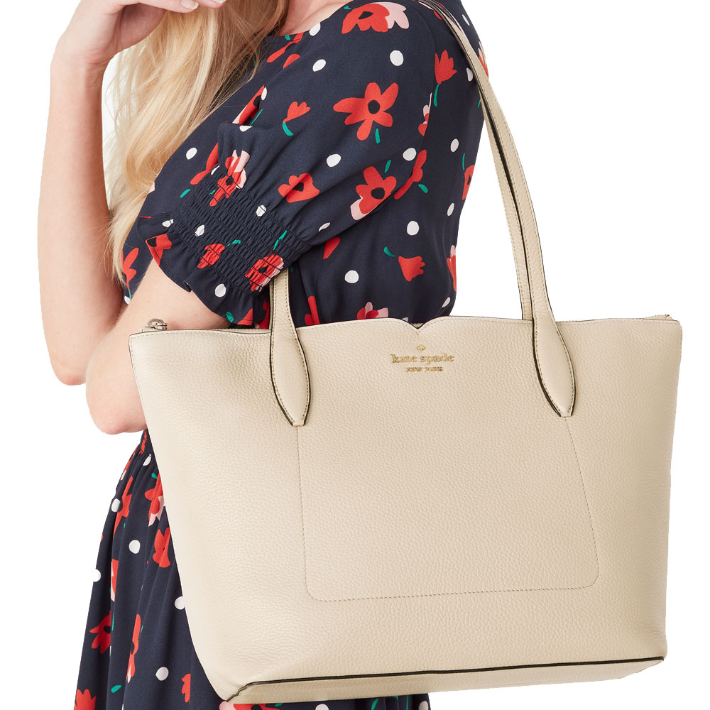 Kate Spade Harlow Medium Tote Light Sand # WKR00063
