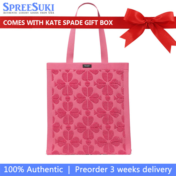 Kate Spade Brooke Terry Carryall Large Tote Rose Oil # KL836