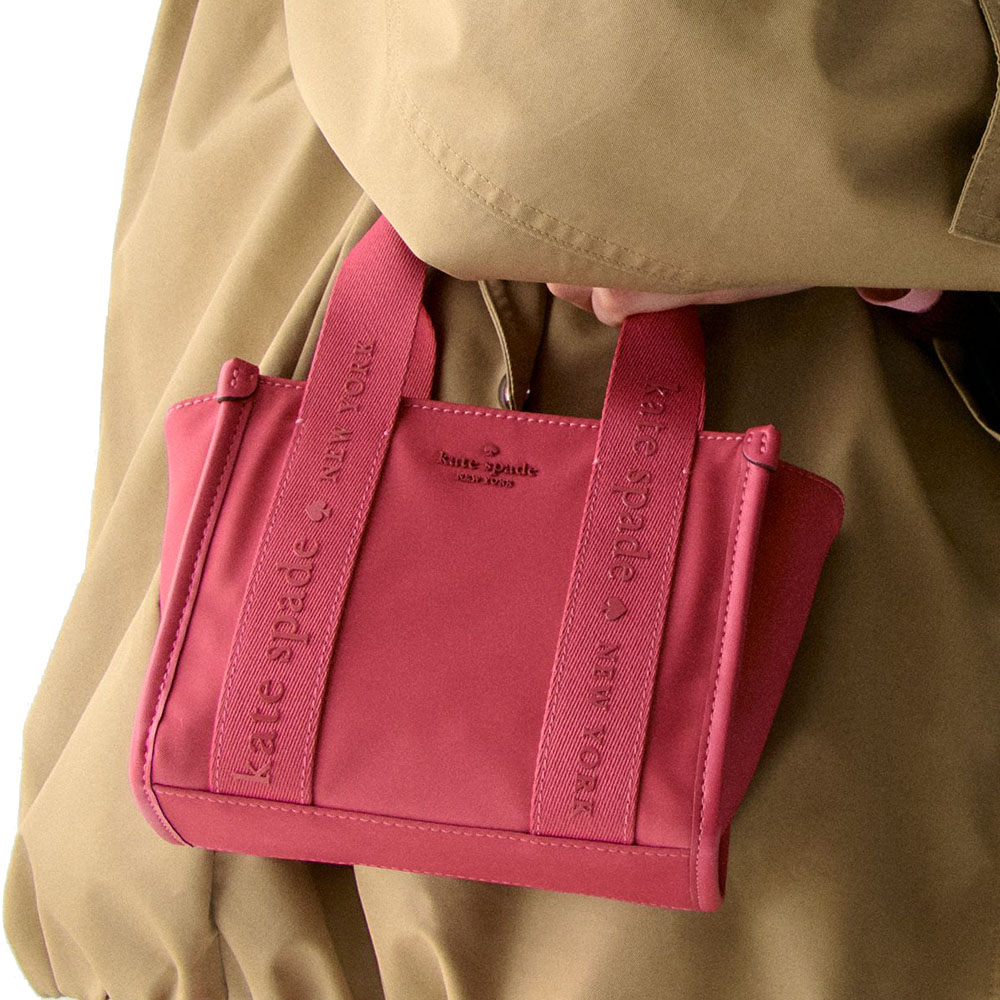 Kate Spade Kip Nylon Mini Tote Rose Oil # KL933