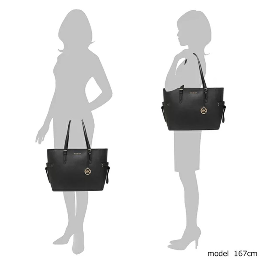 Michael Kors Tote Shoulder Bag Gilly Large Saffiano Leather Tote Bag Black # 35S1G2GT7L