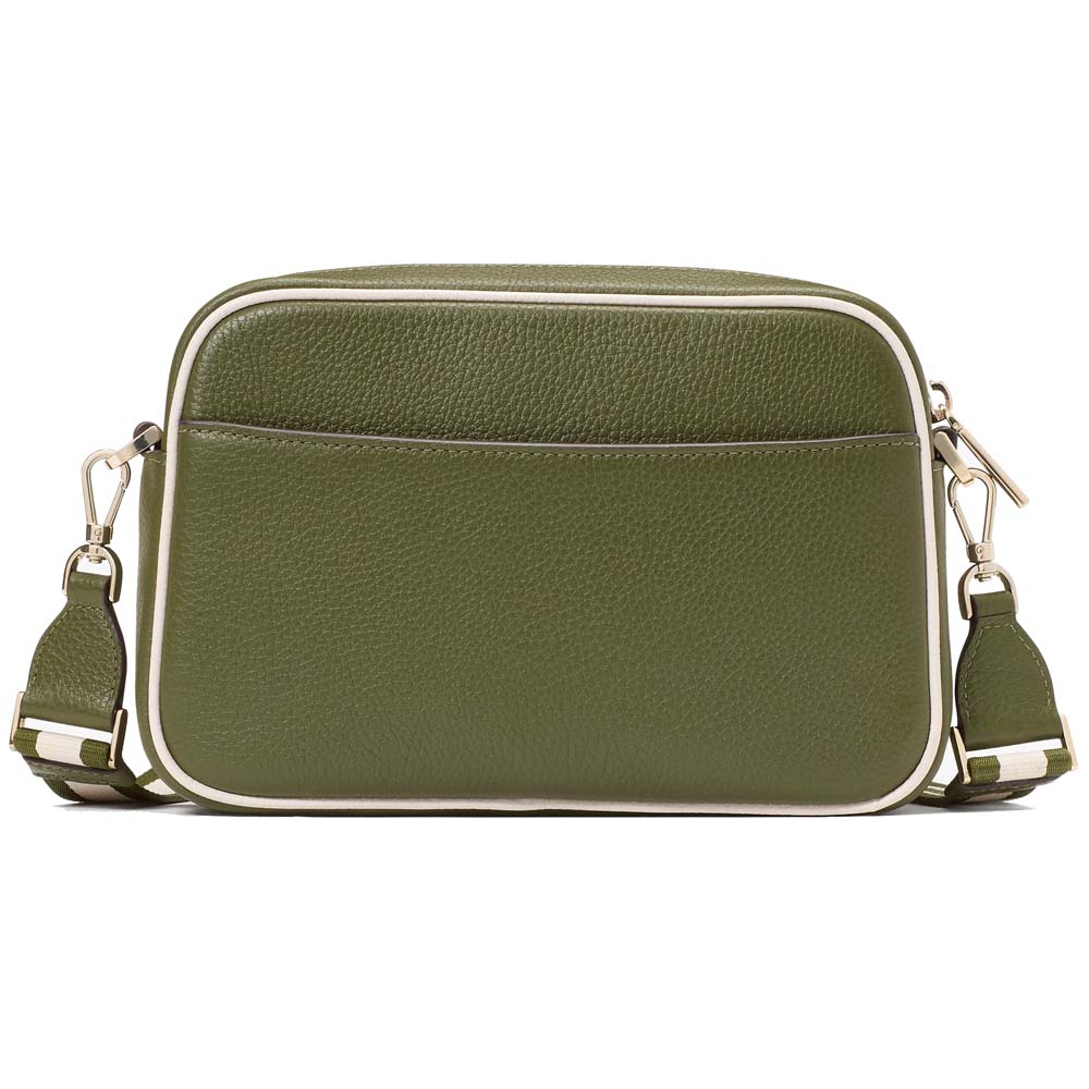 Kate Spade Emma Colorblock Pebbled Leather Large Crossbody Enchanted Green Multi # KK940