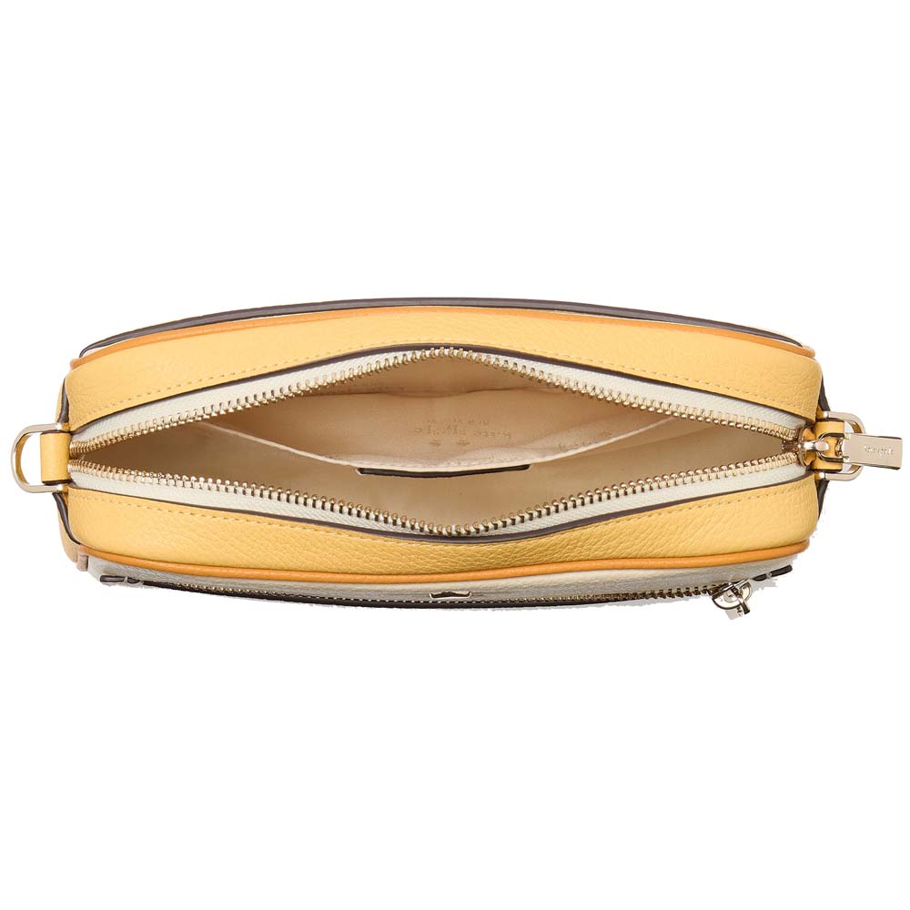 Kate Spade Emma Colorblock Pebbled Leather Large Crossbody Buttermilk Glaze Multi # KK940