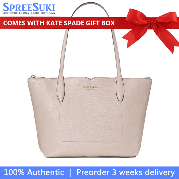 Kate Spade Harlow Medium Tote Cozy Grey # WKR00063