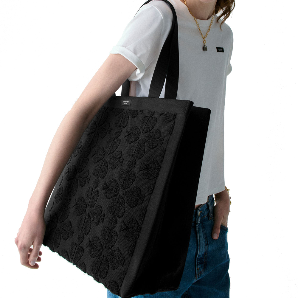 Kate Spade Brooke Terry Carryall Large Tote Black # KL836
