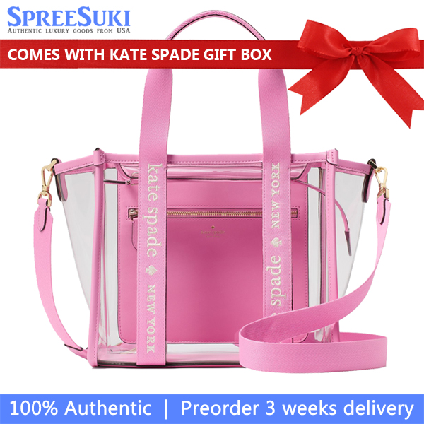 Kate Spade Kip Clear Small Tote Surf Pink # KL064