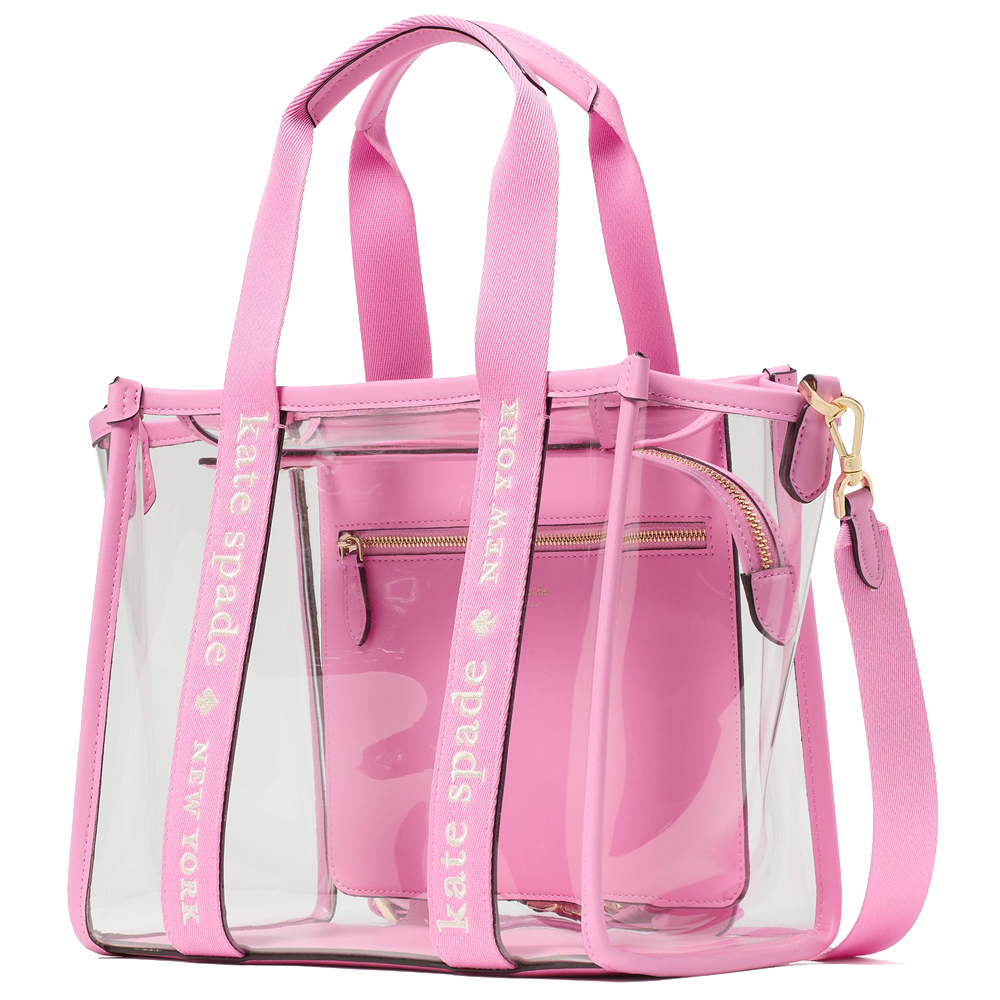 Kate Spade Kip Clear Small Tote Surf Pink # KL064