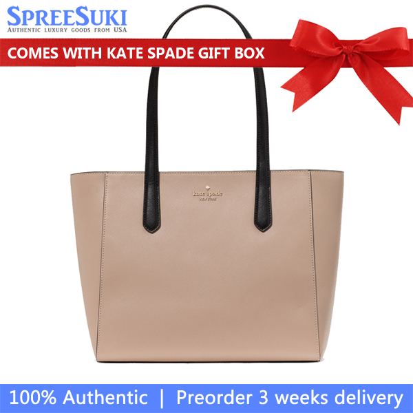 Kate Spade Staci Medium Tote Warm Beige Multi # KL006