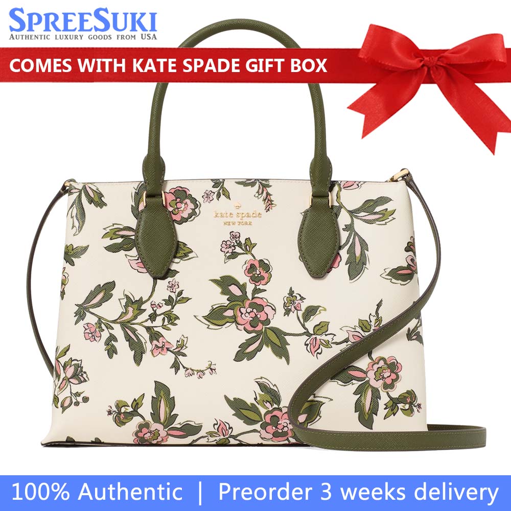 Kate Spade Rae Floral Medium Satchel Meringue Multi # KL948