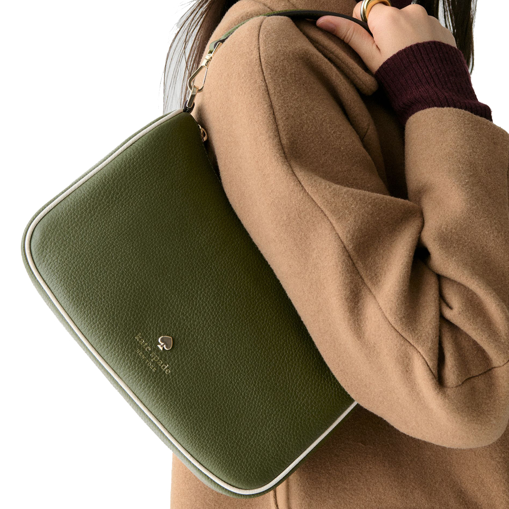 Kate Spade Emma Medium Shoulder Bag Enchanted Green Multi # KK945