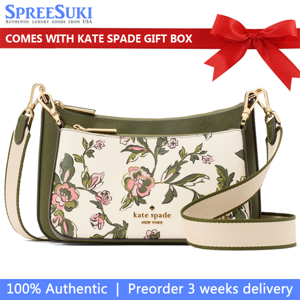 Kate Spade Duet Floral Small Crossbody Meringue Multi # KL833