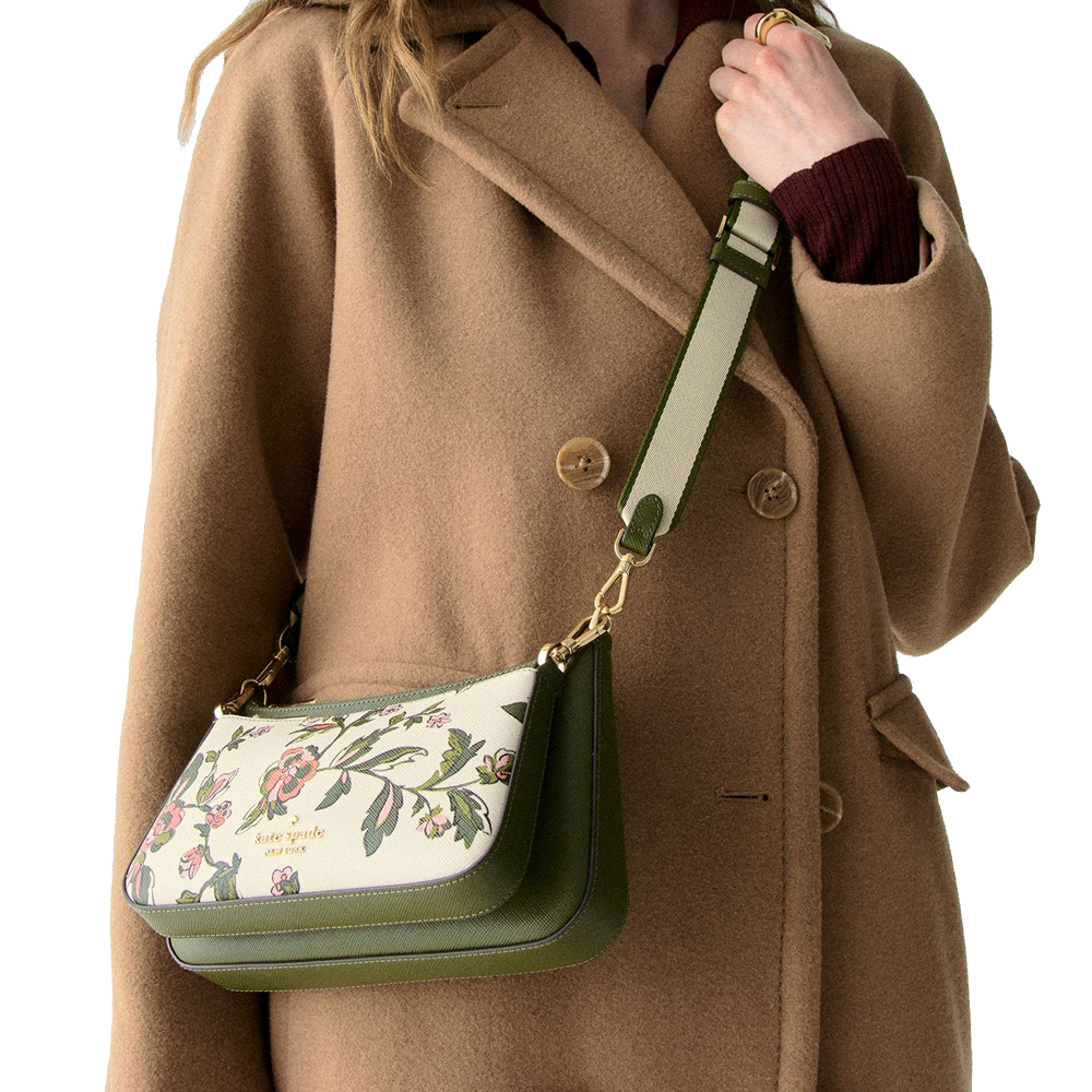 Kate Spade Duet Floral Small Crossbody Meringue Multi # KL833