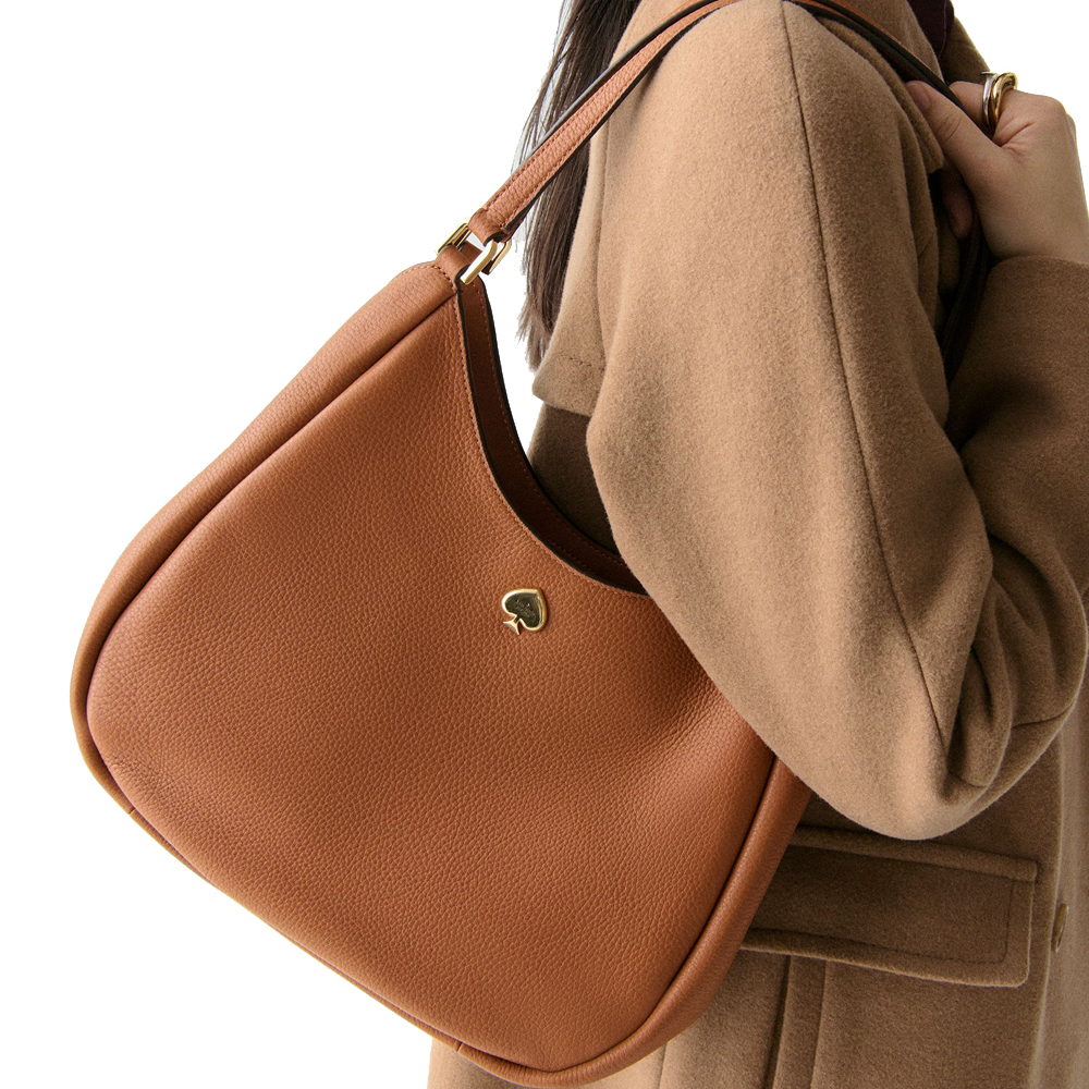 Kate Spade Kayla Large Triple Compartment Shoulder Bag Warm Gingerbread # KL804