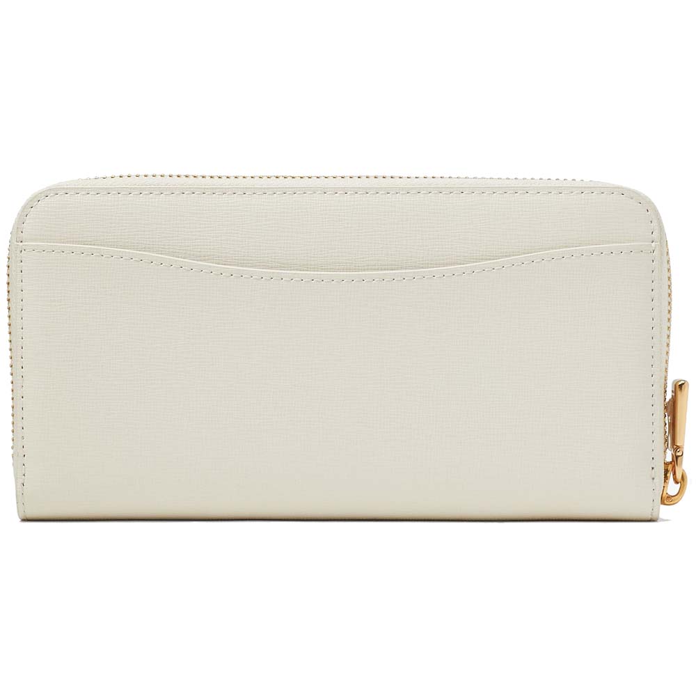 Kate Spade Purl Embellished Zip-Around Continental Wallet Halo White # K9985