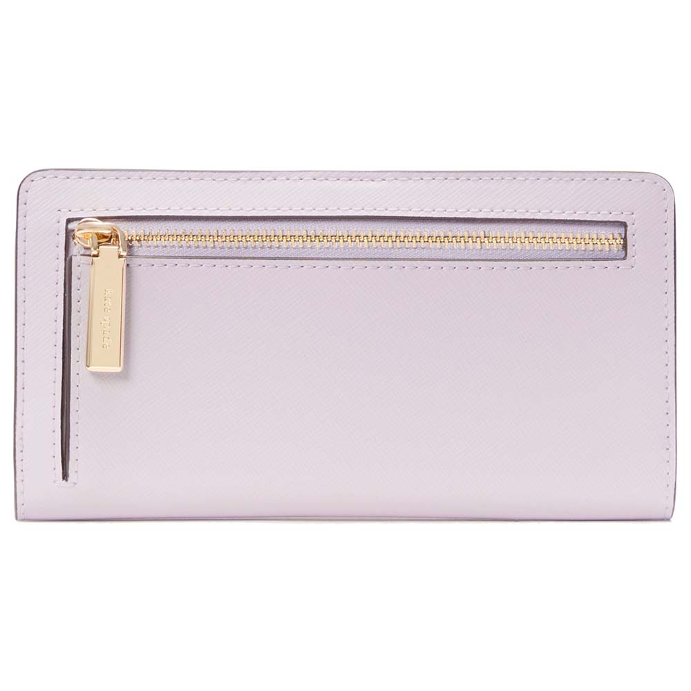 Kate Spade Madison Interior Printed Large Slim Bifold Wallet Pale Amethyst # KK951