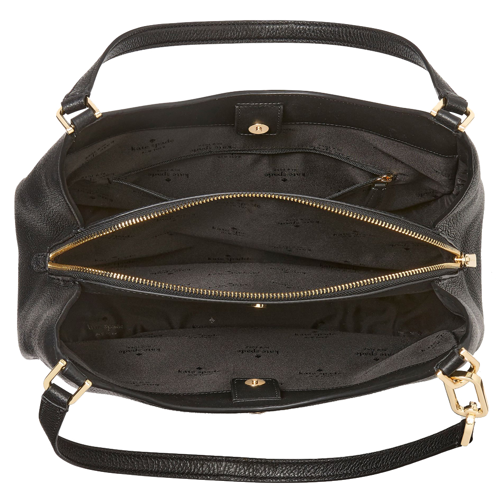 Kate Spade Kayla Large Triple Compartment Shoulder Bag Black # KL804