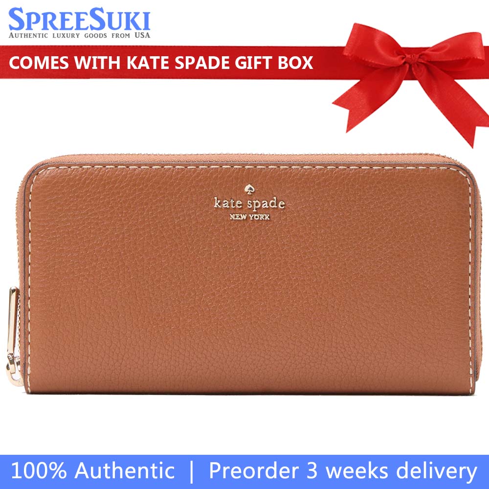 Kate Spade Lena Large Continental Wallet Warm Gingerbread # KL849