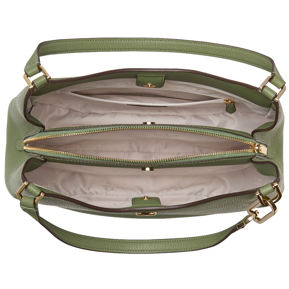 Kate Spade Kayla Large Triple Compartment Shoulder Bag Cedar Stand # KL804