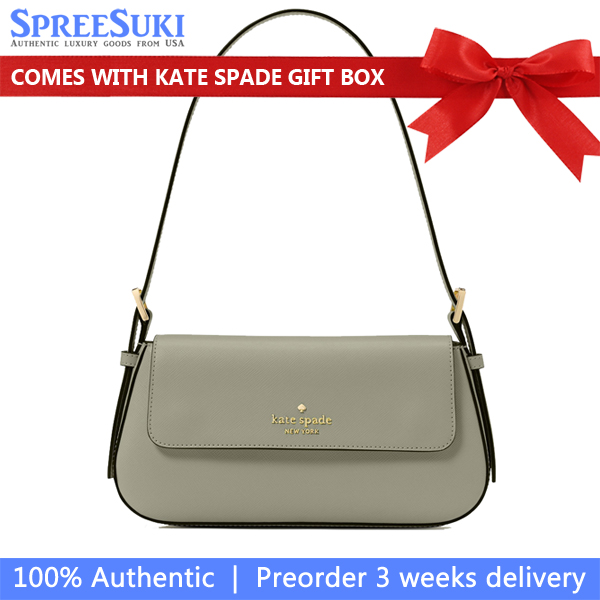 Kate Spade Madison Saffiano Leather Small Flap Shoulder Bag Dusky Pine # KK952
