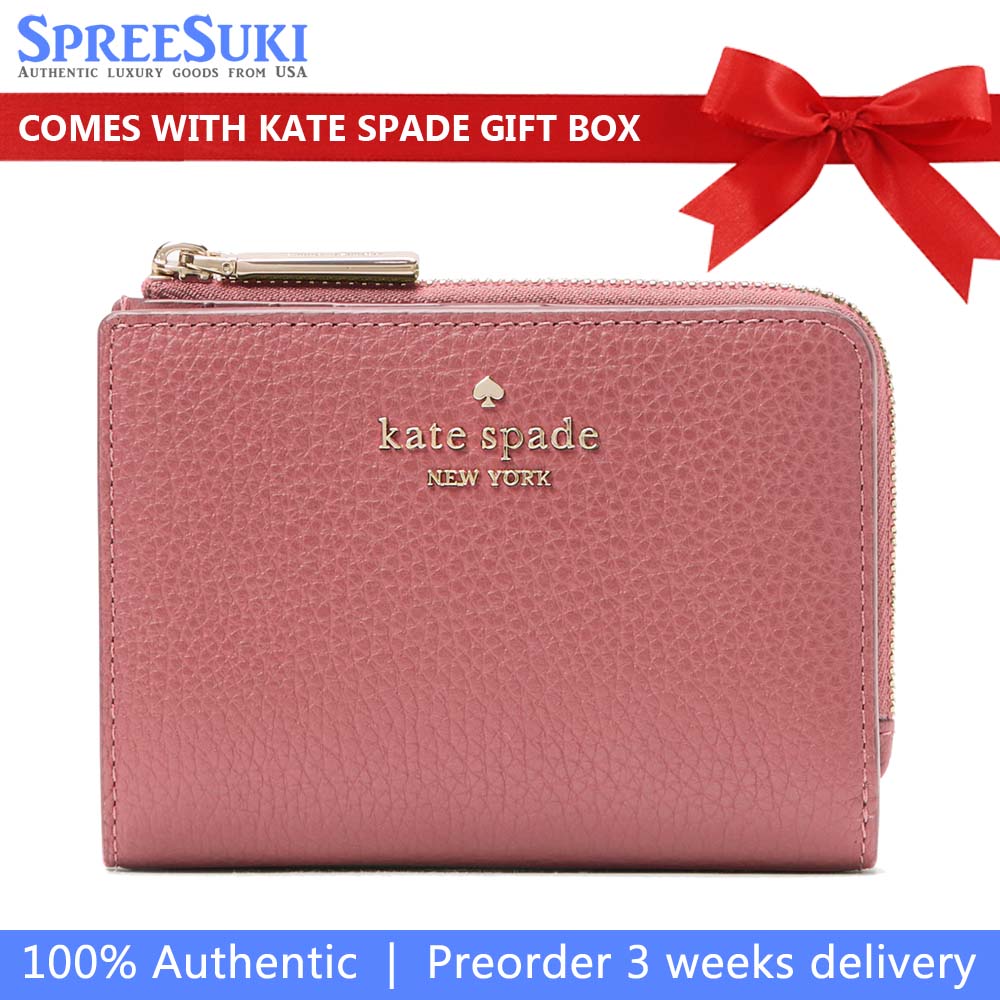 Kate Spade Lena Small L Zip Wallet Pomegranate # KL842