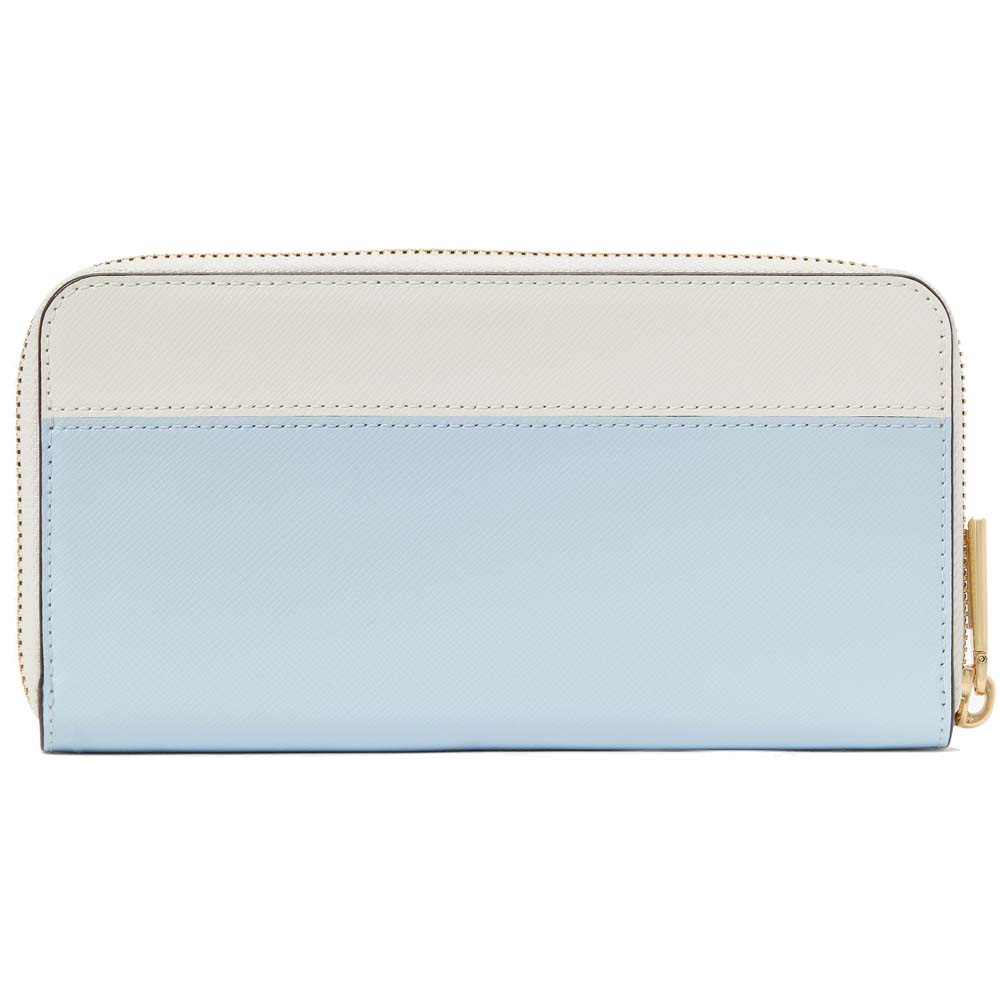 Kate Spade Madison Colorblock Saffiano Large Continental Wallet Crisp Sky # KI365