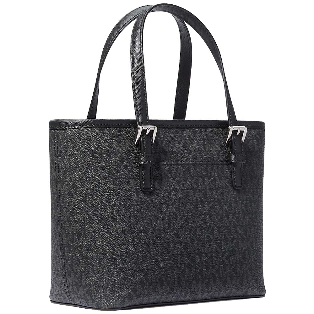 Michael Kors Jet Set Travel Extra-Small Carryall Convertible Top-Zip Tote Black # 35T9STVT0B