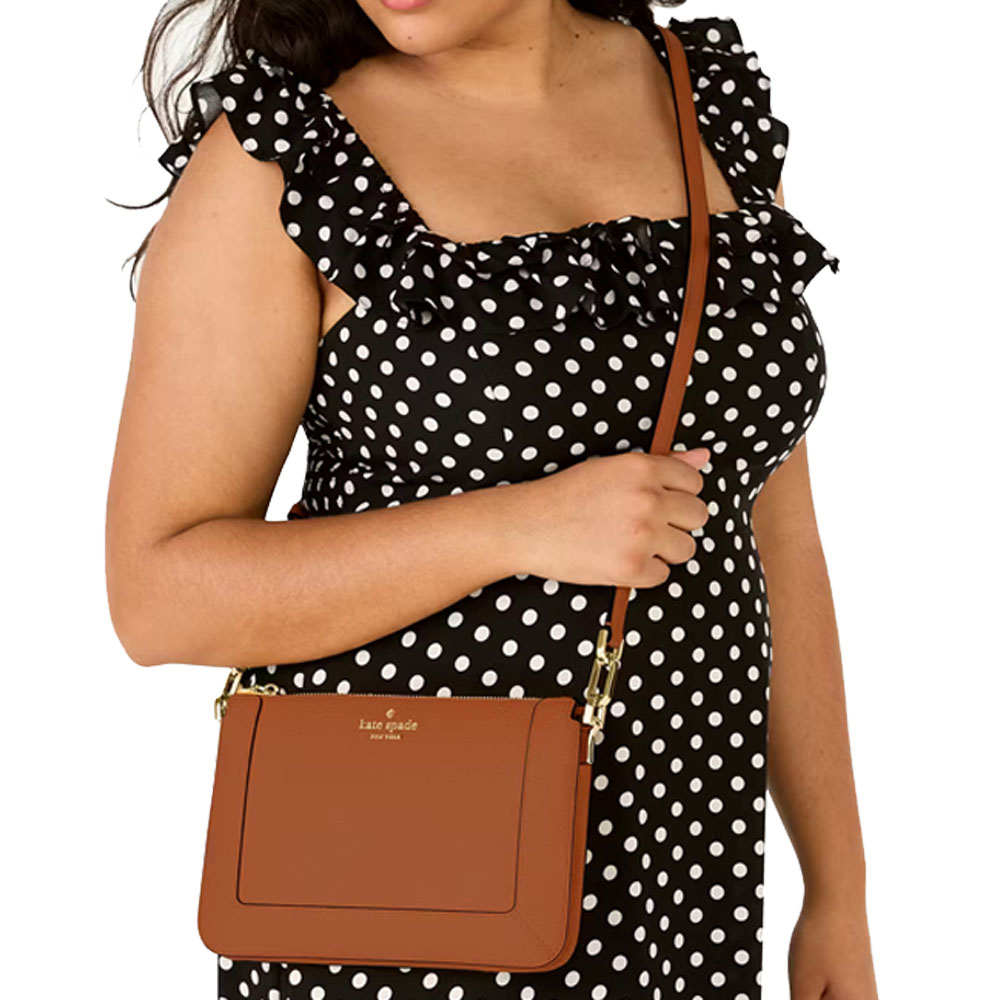 Kate Spade Lena Double Compartment Crossbody Warm Gingerbread # KH430D1