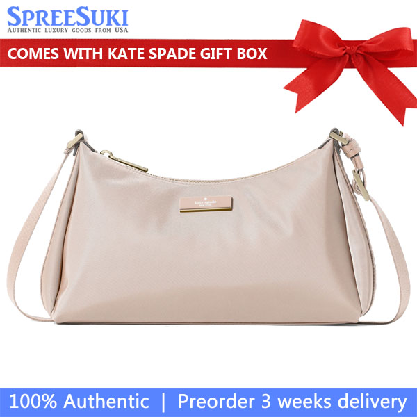 Kate Spade Carter Nylon Small Shoulder Bag Cozy Grey # KL967