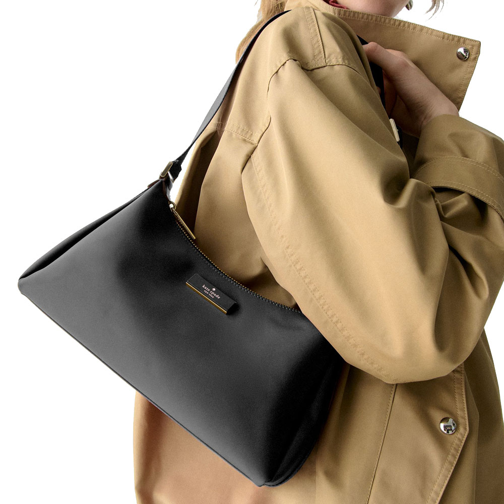 Kate Spade Carter Nylon Small Shoulder Bag Black # KL967