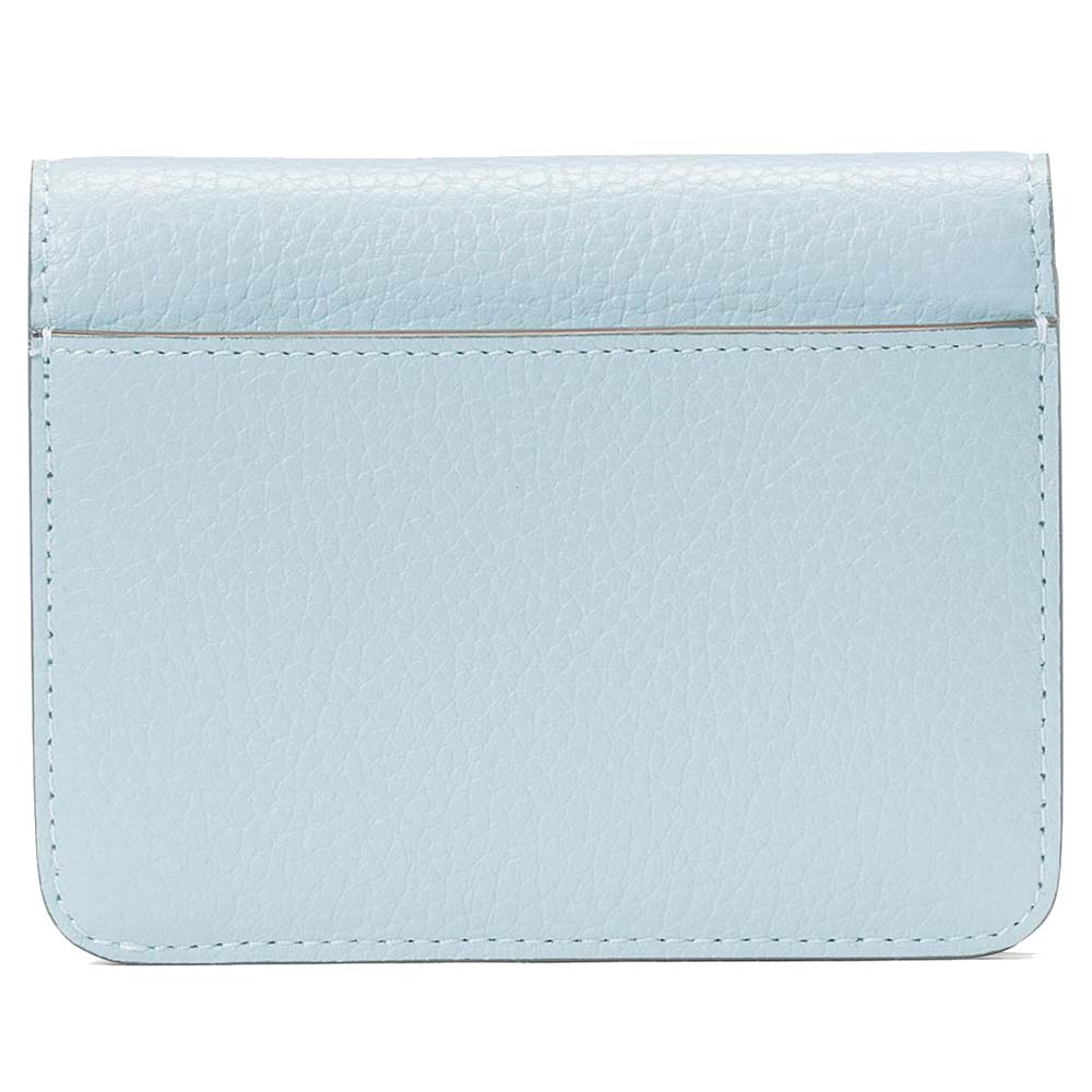 Kate Spade Small Wallet Lena Pebbled Leather Small Slim Bifold Wallet Crisp Sky # KH788