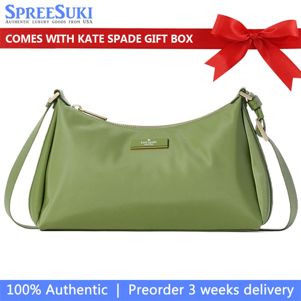 Kate Spade Carter Nylon Small Shoulder Bag Cedar Stand # KL967