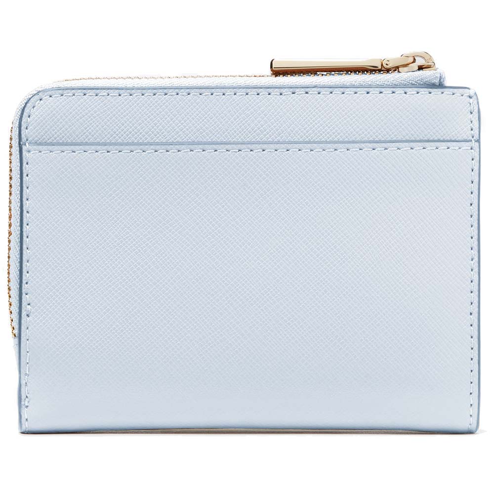 Kate Spade Small Wallet Madison Saffiano Leather Small Lzip Wallet Watercolor Blue # KH615