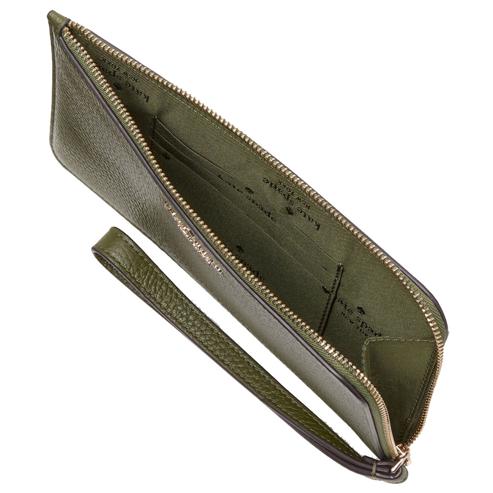 Kate Spade Large Wristlet Lucy Medium L-Zip Wristlet Enchanted Green # KE574