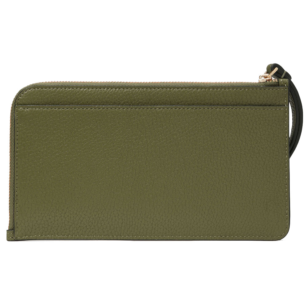 Kate Spade Large Wristlet Lucy Medium L-Zip Wristlet Enchanted Green # KE574