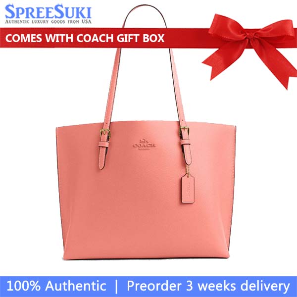 Coach Mollie Tote Bag Bright Coral # CV968