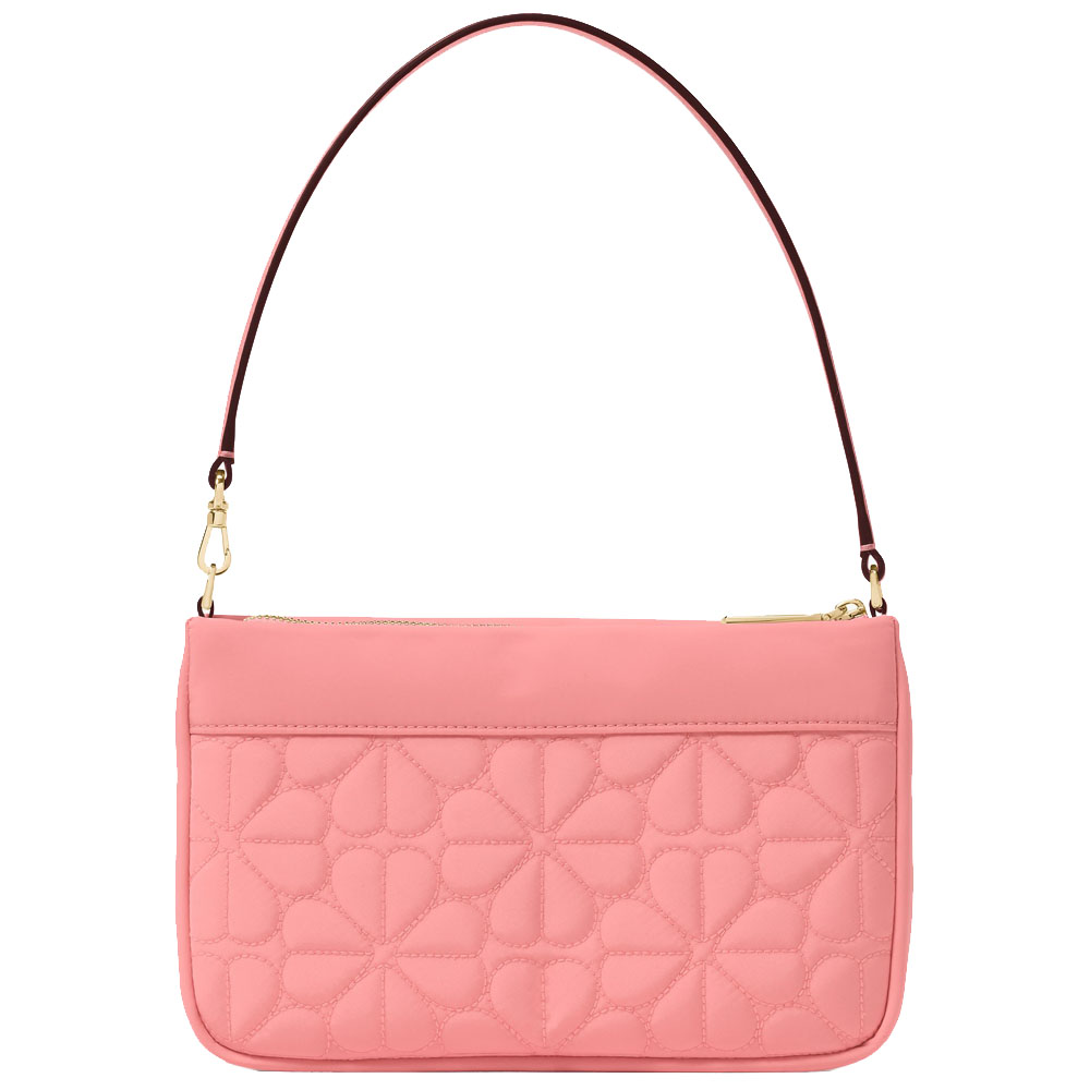 Kate Spade Spade Flower Quilted Fabric Convertible Wristlet Pouch Lunch Bag Terracotta Tile # KK255