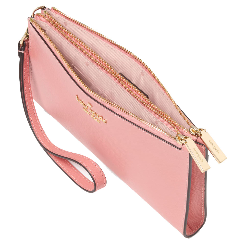 Kate Spade Madison Double Zip Saffiano Wristlet Terracotta Tile # KC588