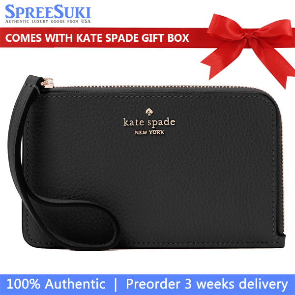 Kate Spade Lucy Small Card Holder Wristlet Black # KM461