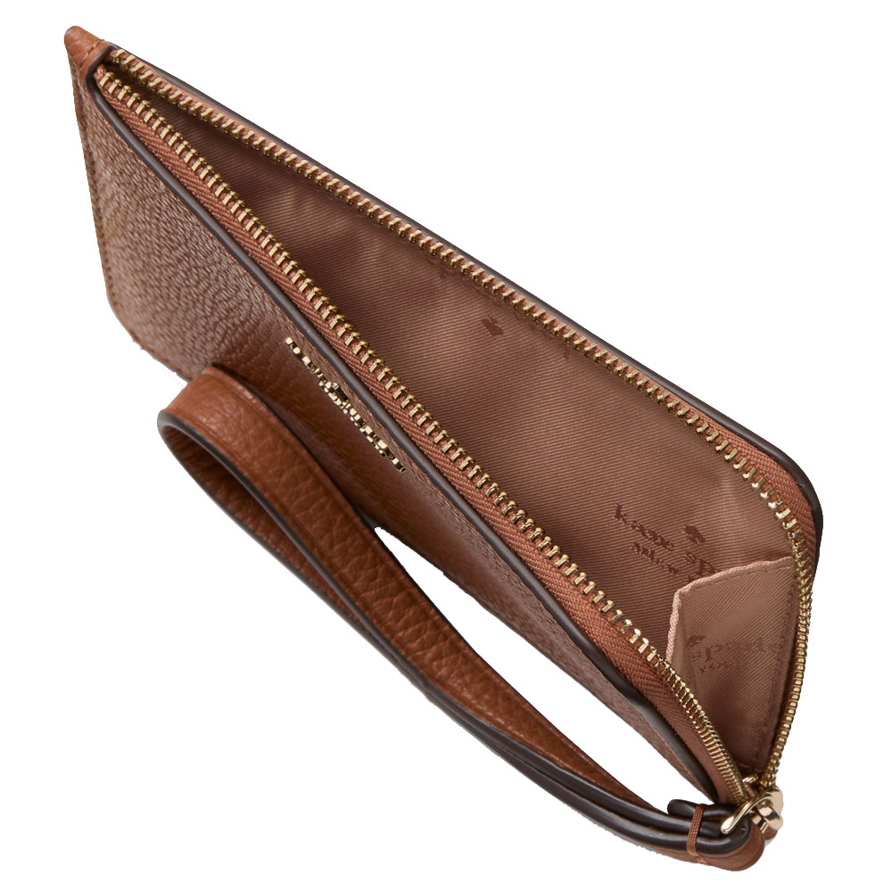 Kate Spade Lucy Small Card Holder Wristlet Warm Gingerbread # KM461