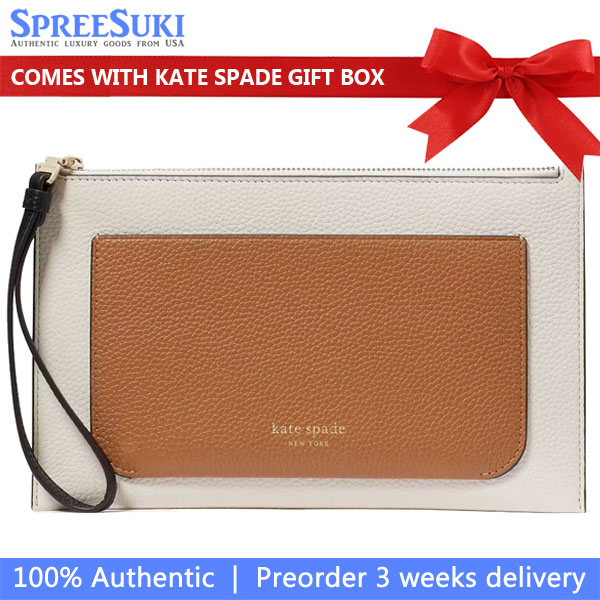 Kate Spade Ava Colorblocked Wristlet Parchment Multi # KD952-1
