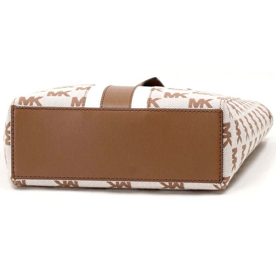 Michael Kors Vincent Small Logo Jacquard Convertible Tote Bag With Card Case Luggage # 35S5G2VT5J