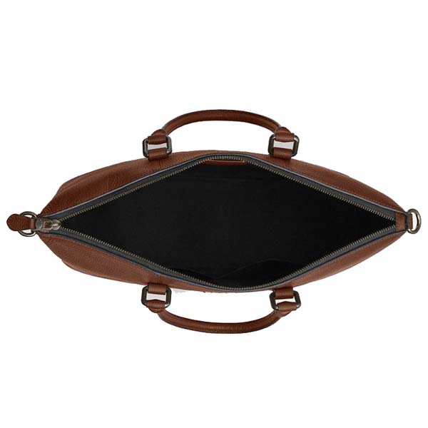 Coach Caleb Work Bag Gunmetal Saddle # CY769