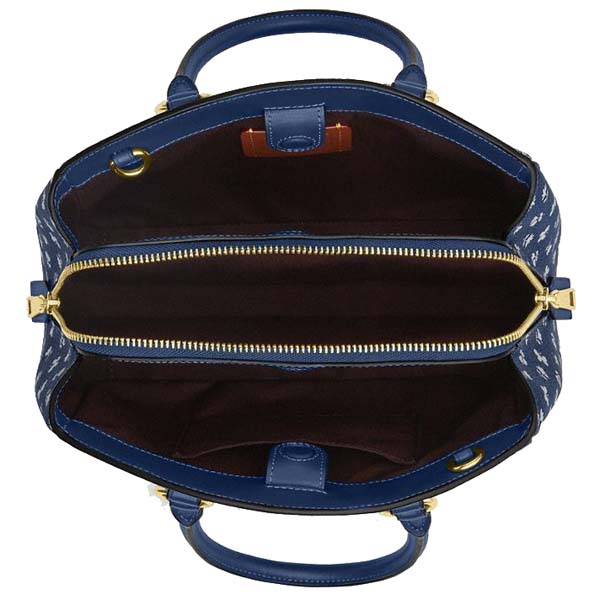 Coach Savannah Small Carryall Bag With Floral Print Deep Blue Multi # CBI55